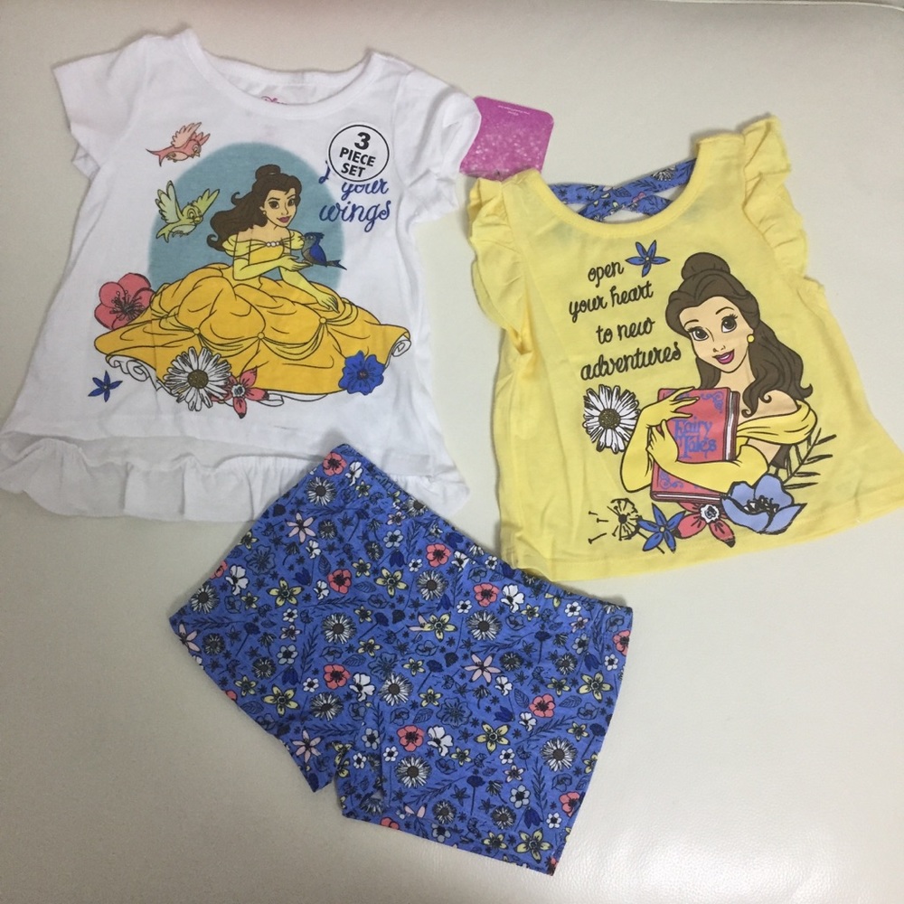 Disney Belle Cute Outfit 3 pieces - Picture 2 of 11